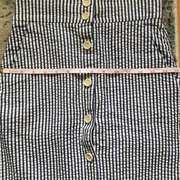 Club Monaco Stripe Cotton Skirt Sz 0 - Picture 9 of 11